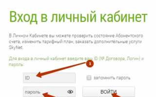 Личный кабинет Скайнет: вход, оплата онлайн, привязка карты, управление услугами