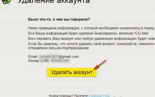 Правильное удаление учетной записи ICQ. Как удалить аккаунт ICQ навсегда: рабочий подход