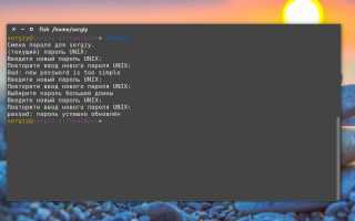 Как сменить пароль root на виртуальном сервере в Debian