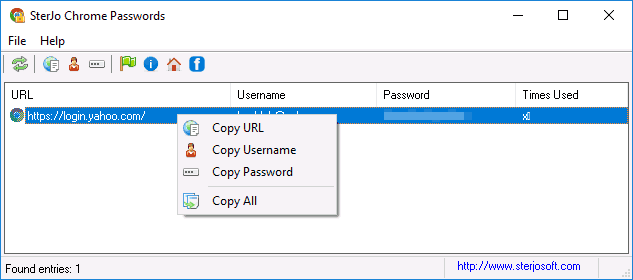 Программа SterJo Chrome Passwords Программа SterJo Chrome Passwords.