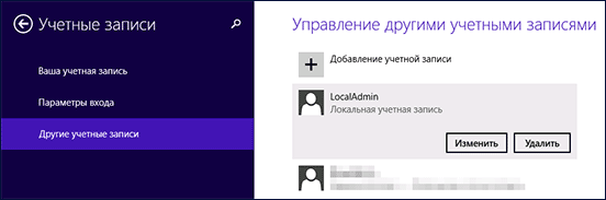 Создание локальной учетной записи Windows 8.1 Создание локальной учетной записи Windows 8.1.