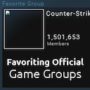 Adding Official Game Groups as Favorite