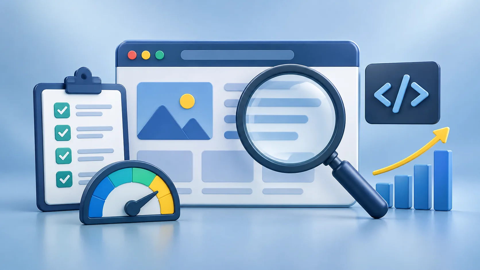 Иллюстрация технического и SEO-аудита сайта